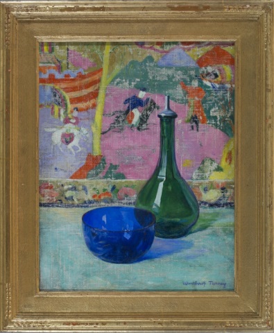 Appraisal: Winthrop Turney American - Still Life with Chinese Tapestry Signed