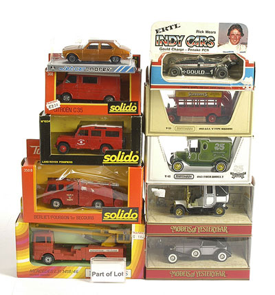 Appraisal: Solido Model of Yesteryears Vehicles - Solido Fire Emergency Vehicles