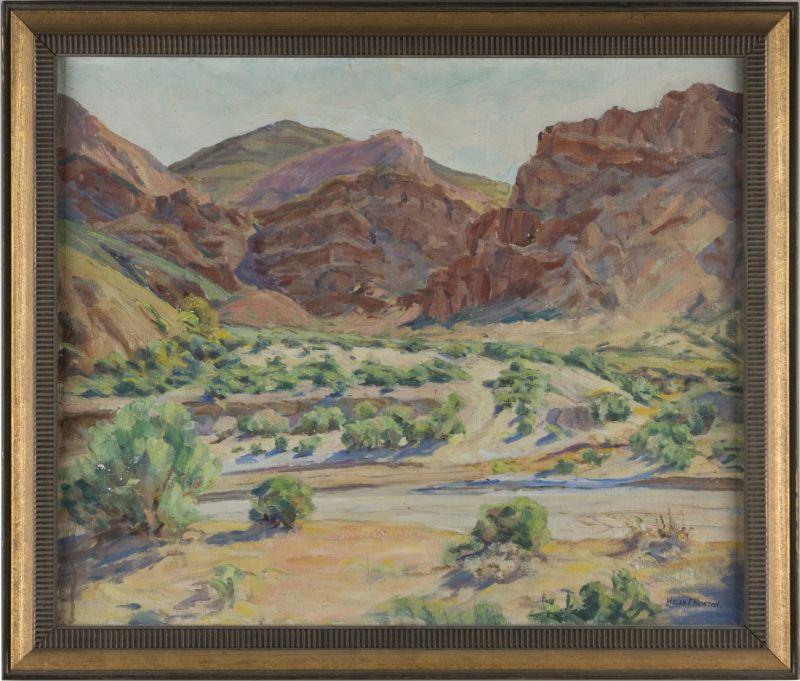 Appraisal: Helen F Newton CA - Red Rock Canyon oil on