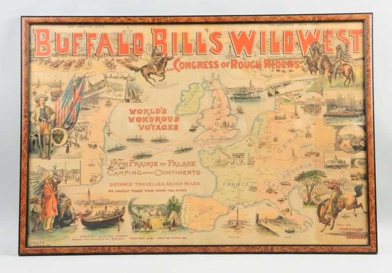 Appraisal: Buffalo Bill Wild West Rough Riders Poster This poster depicts