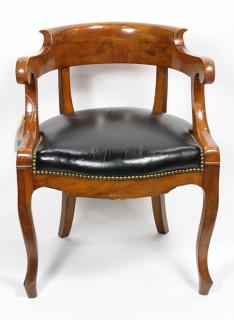 Appraisal: George III style mahogany club chair George III style mahogany