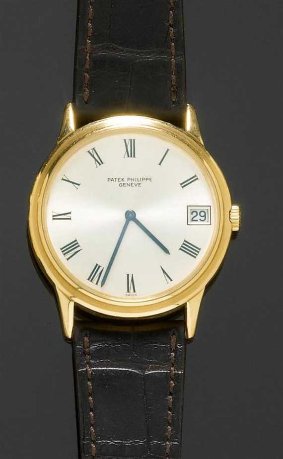 Appraisal: GENTLEMAN'S WRISTWATCH AUTOMATIC PATEK PHILIPPE s Yellow gold Ref Flat