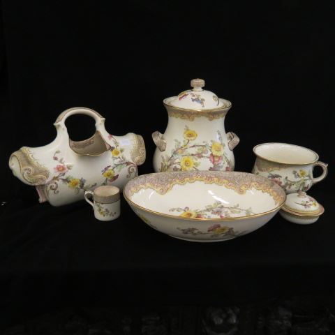 Appraisal: pc Doulton Burslem Chamber Set elegant florals includes unusual water