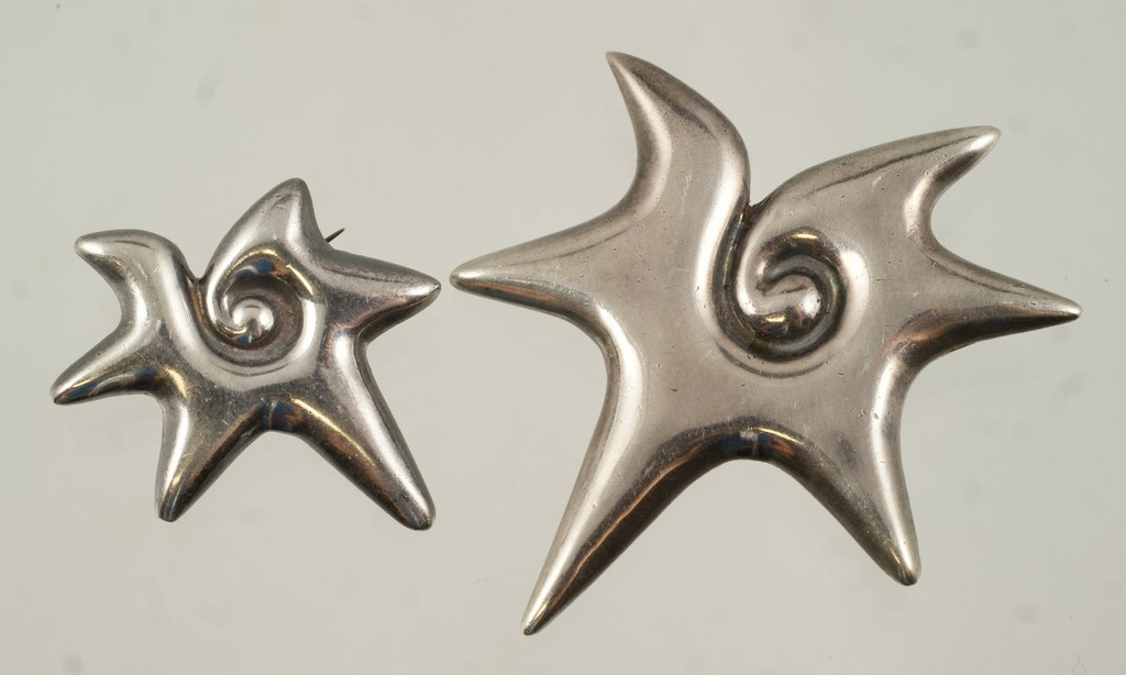 Appraisal: William Spratling sterling silver pins largest TO