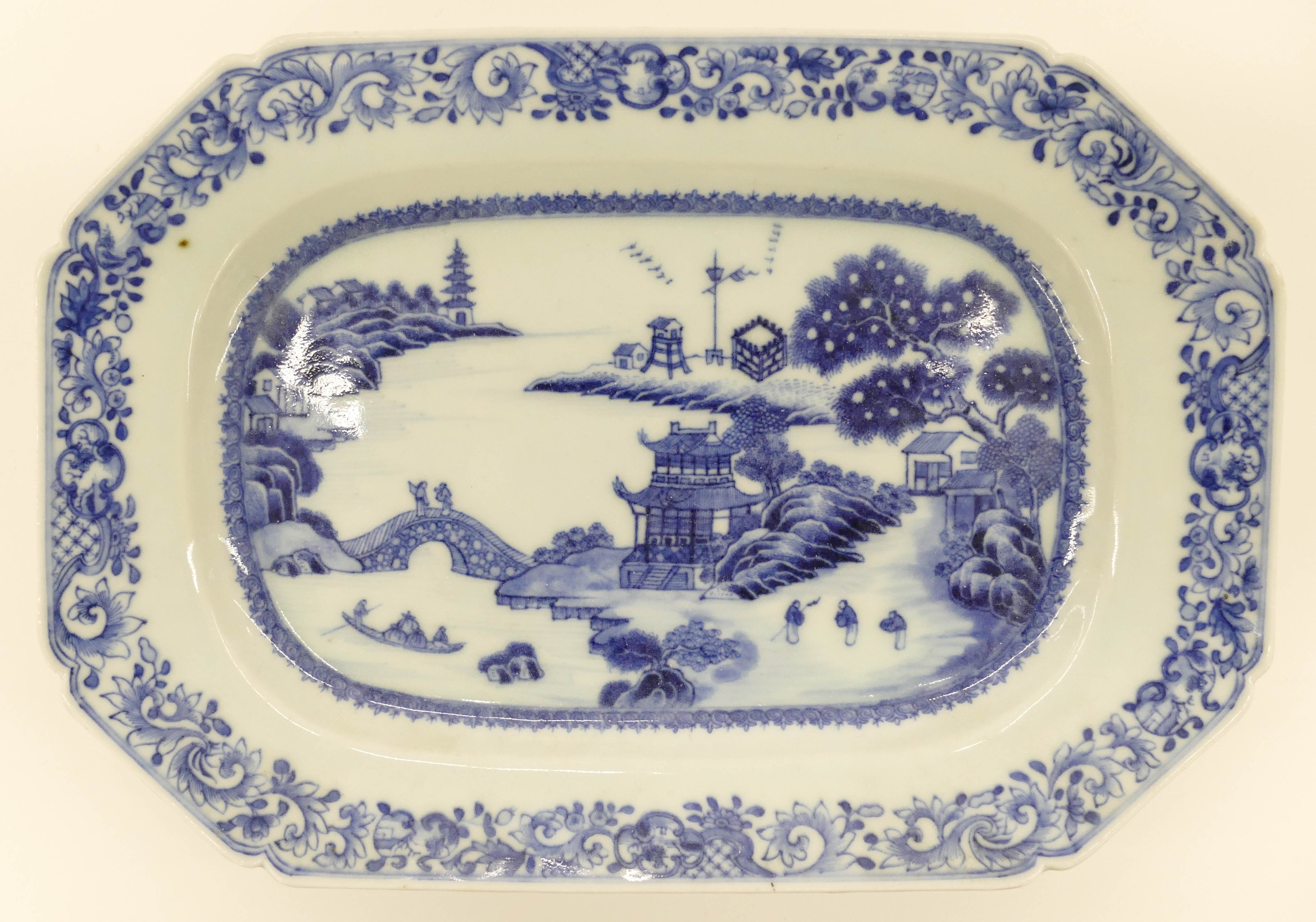 Appraisal: Chinese Export Blue and White Small Platter ''x '' Blue