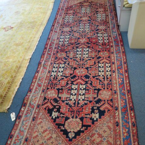 Appraisal: Malayer Persian Handmade Runner overall geometric and floral on salmon