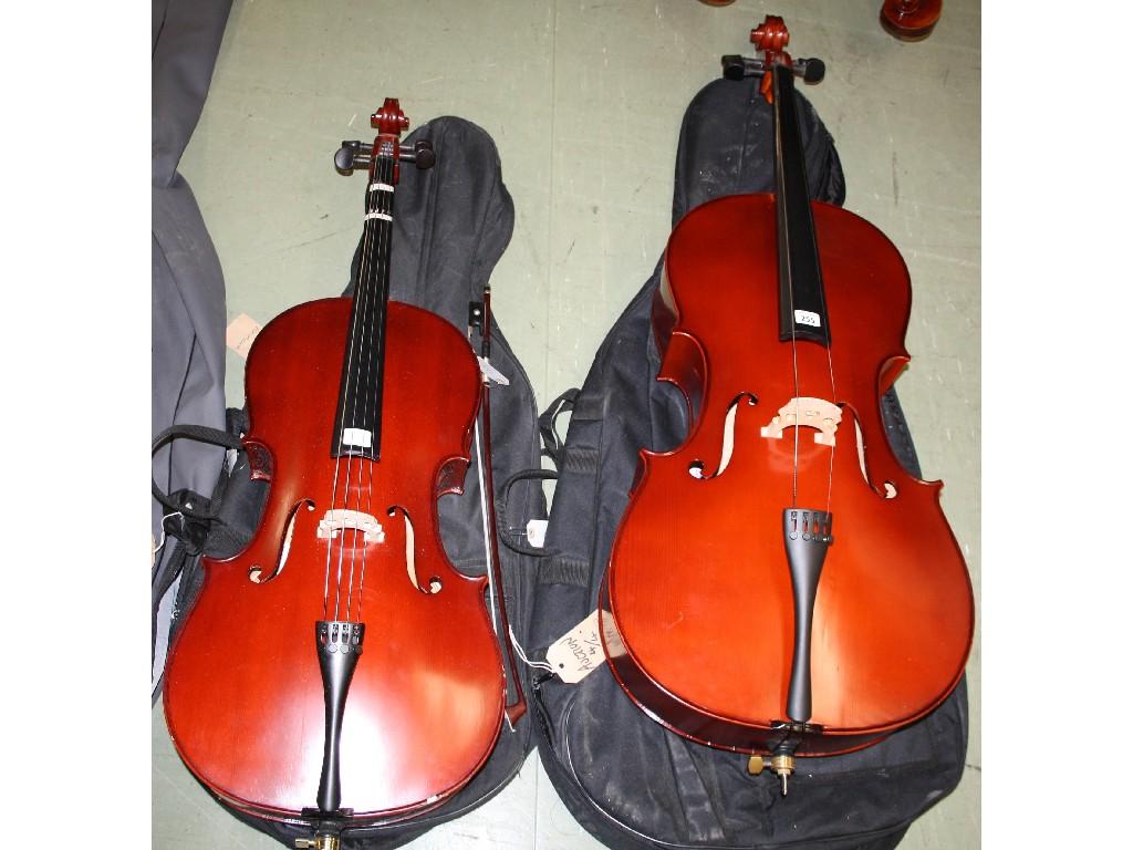 Appraisal: Mayflower full size violoncello soft cover also a half size