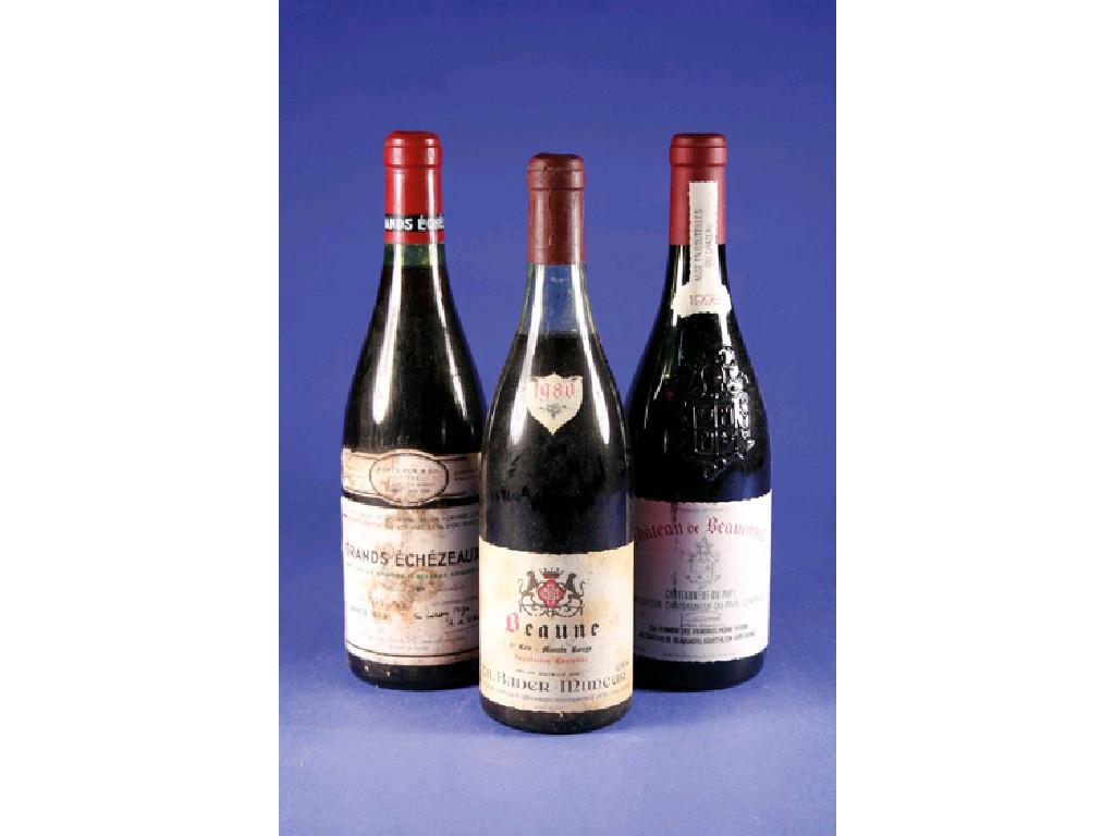 Appraisal: SIX BOTTLES OF CHATEAU BADER-MIMEUR BEAUNE three bottles of Chateau