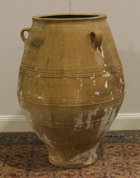 Appraisal: A large urn-form terracotta garden pot from Parterre Garden cm