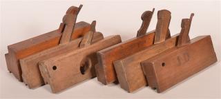 Appraisal: Miscellaneous th C Wooden Block Planes Five Signed by Machappelle