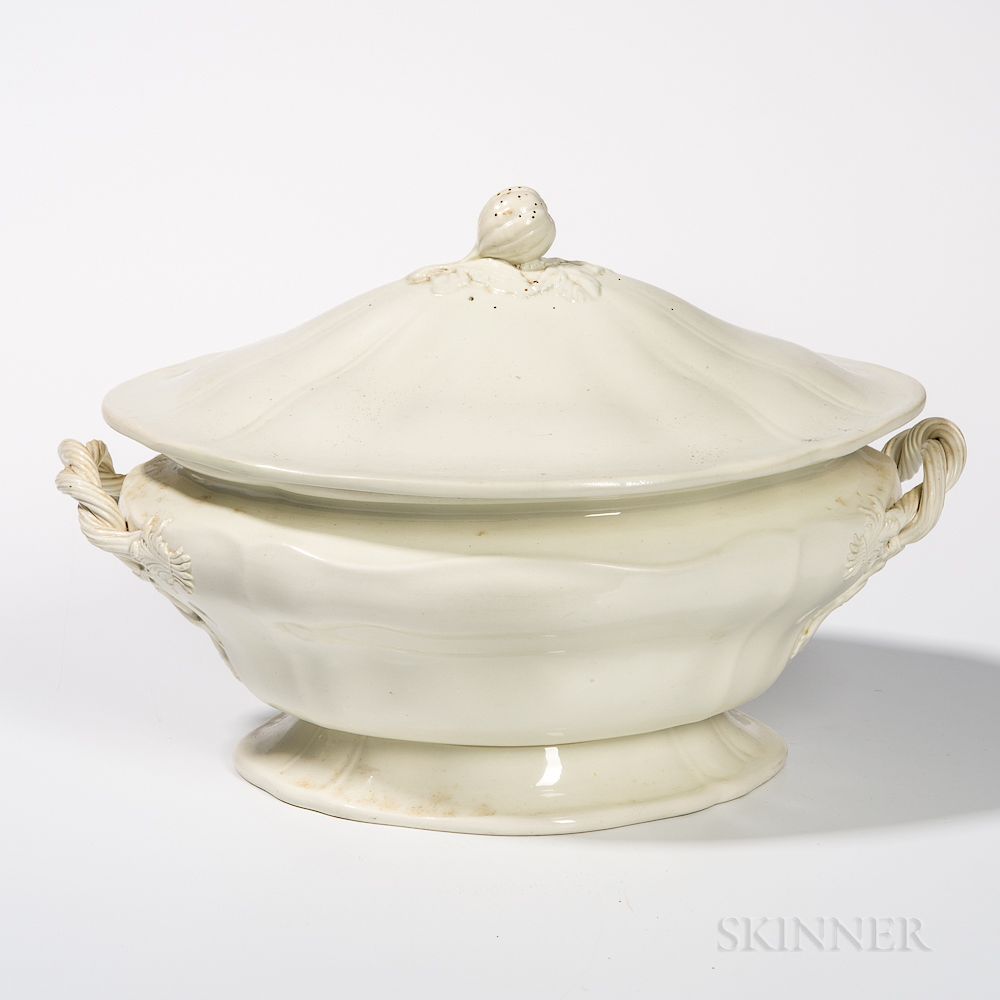 Appraisal: Creamware Covered Tureen Creamware Covered Tureen Staffordshire England late th