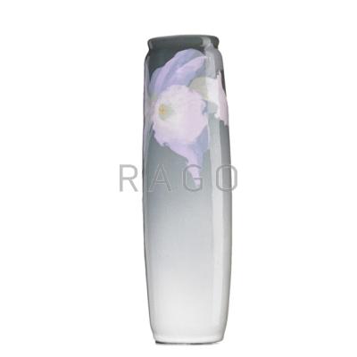 Appraisal: MAE TIMBERLAKE ROSEVILLE Rozane Royal Light vase with orchid Zanesville