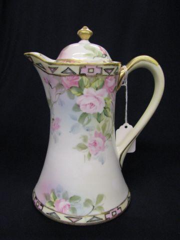 Appraisal: Nippon Porcelain Chocolate Pot floral