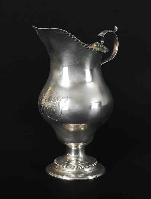 Appraisal: Philadelphia silver cream pitcher ca bearing the touch of John