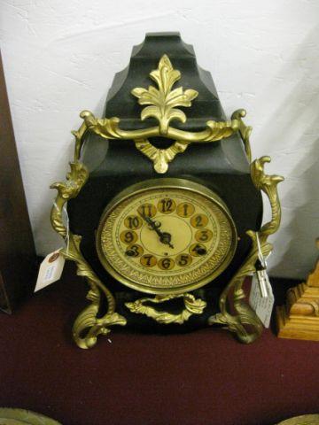 Appraisal: New Haven Mantle Clock Early Model scarce back escapement day