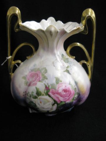 Appraisal: R S Prussia Porcelain Vase Tiffany finish with floral decoration