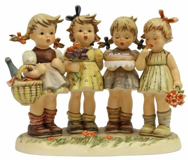 Appraisal: Hummel porcelain figural group We Wish You The Best M