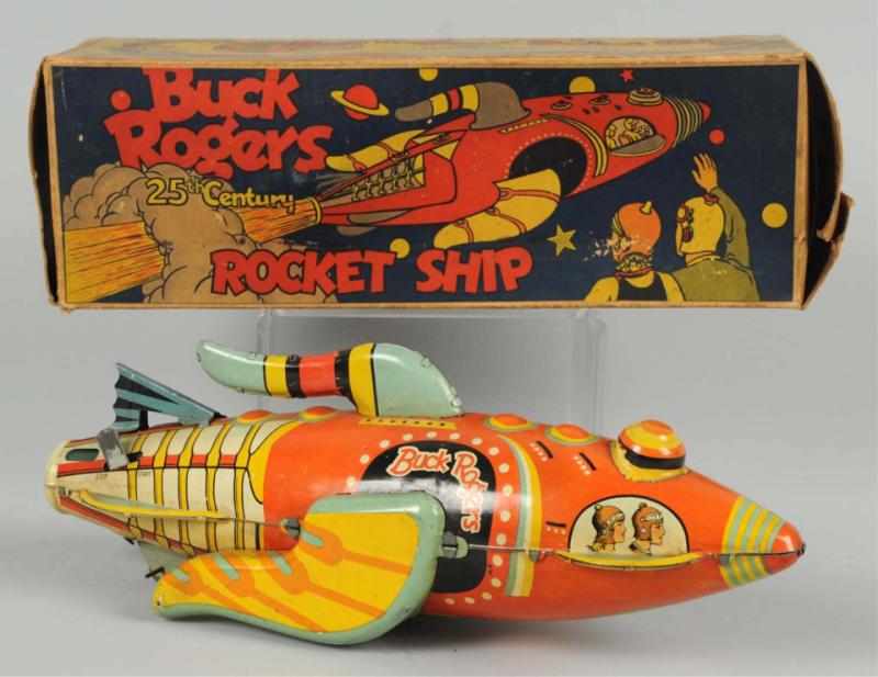 Appraisal: Tin Marx Buck Rogers Rocket Ship Wind-Up Toy American Working