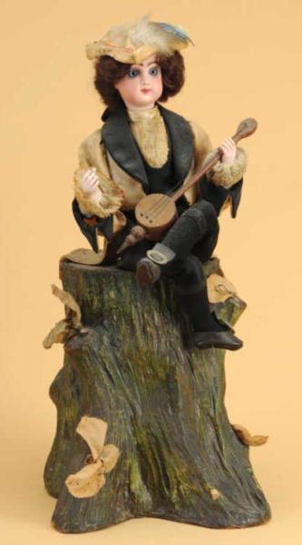 Appraisal: Roullet Decamps Boy on Tree Stump Automaton France ca Jumeau