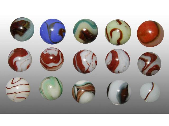 Appraisal: Lot of Assorted Machine Made Marbles Description Mostly made by