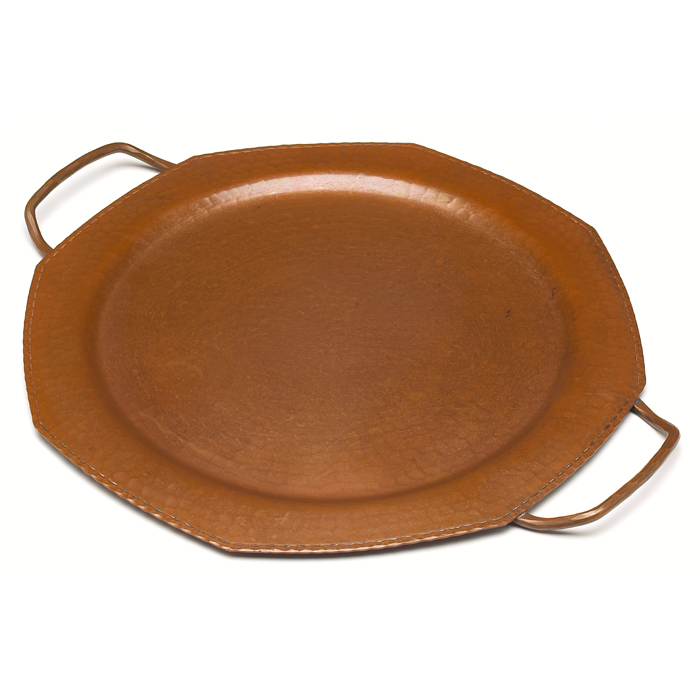 Appraisal: Roycroft tray hammered copper eight-sided form with two handles lightly