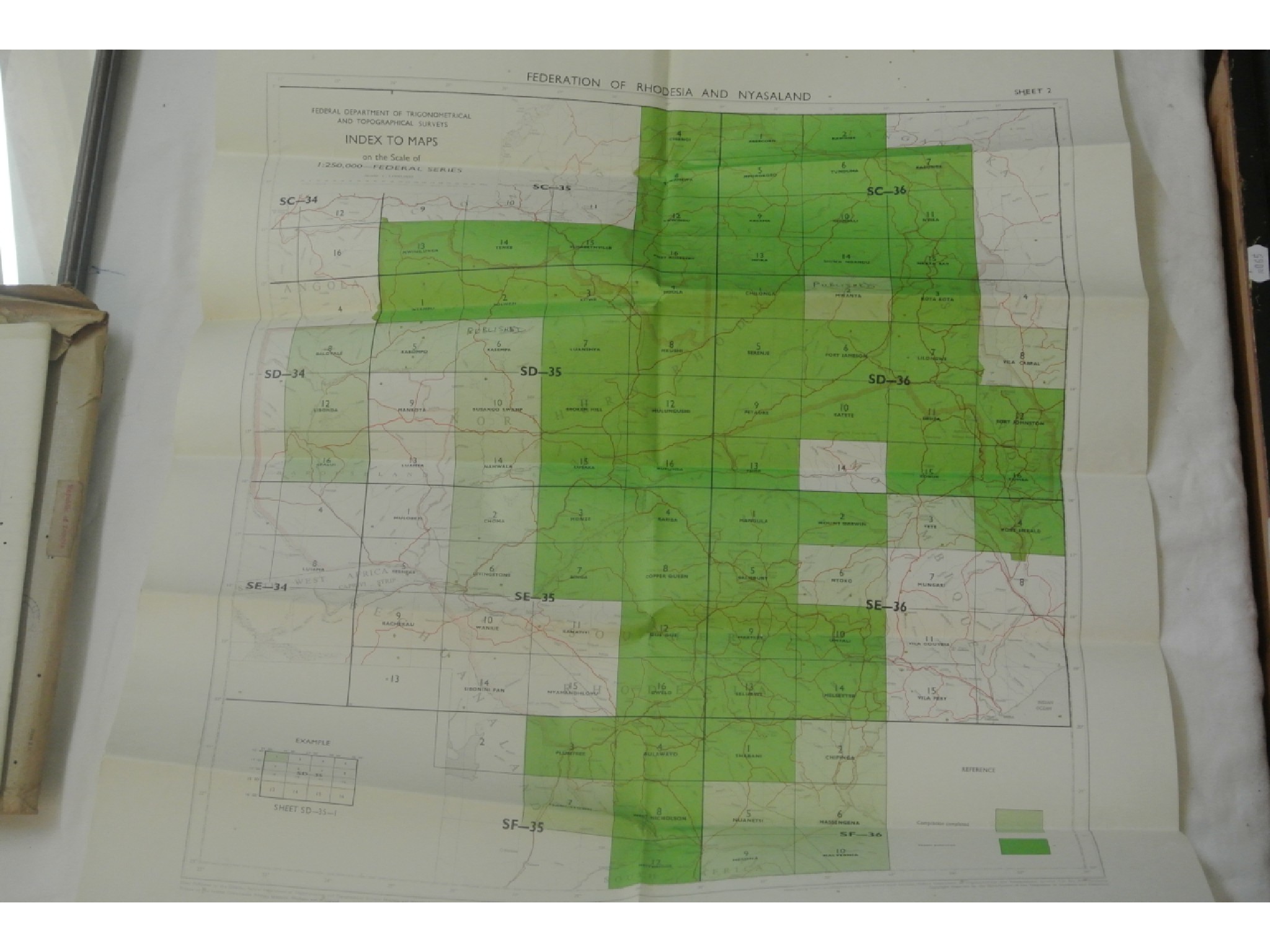 Appraisal: Two topographical maps of Rhodesia and Nyasaland produced in by