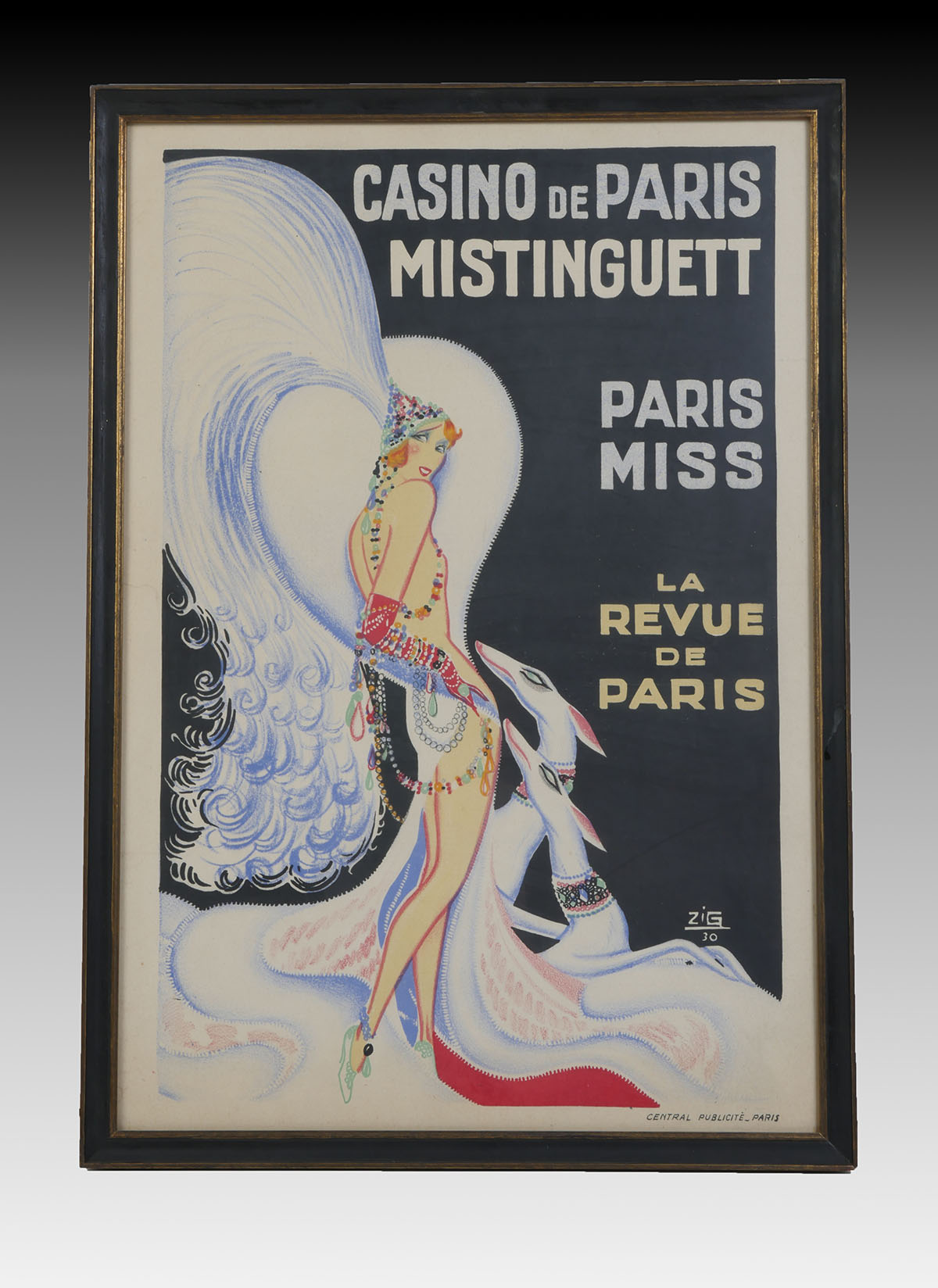 Appraisal: LOUIS GAUDIN CASINO DE PARIS MISTINGUETTE POSTER Sight size ''