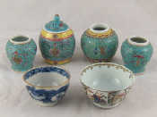 Appraisal: Chinese ceramics Two teabowls one finely painted in overglaze enamels