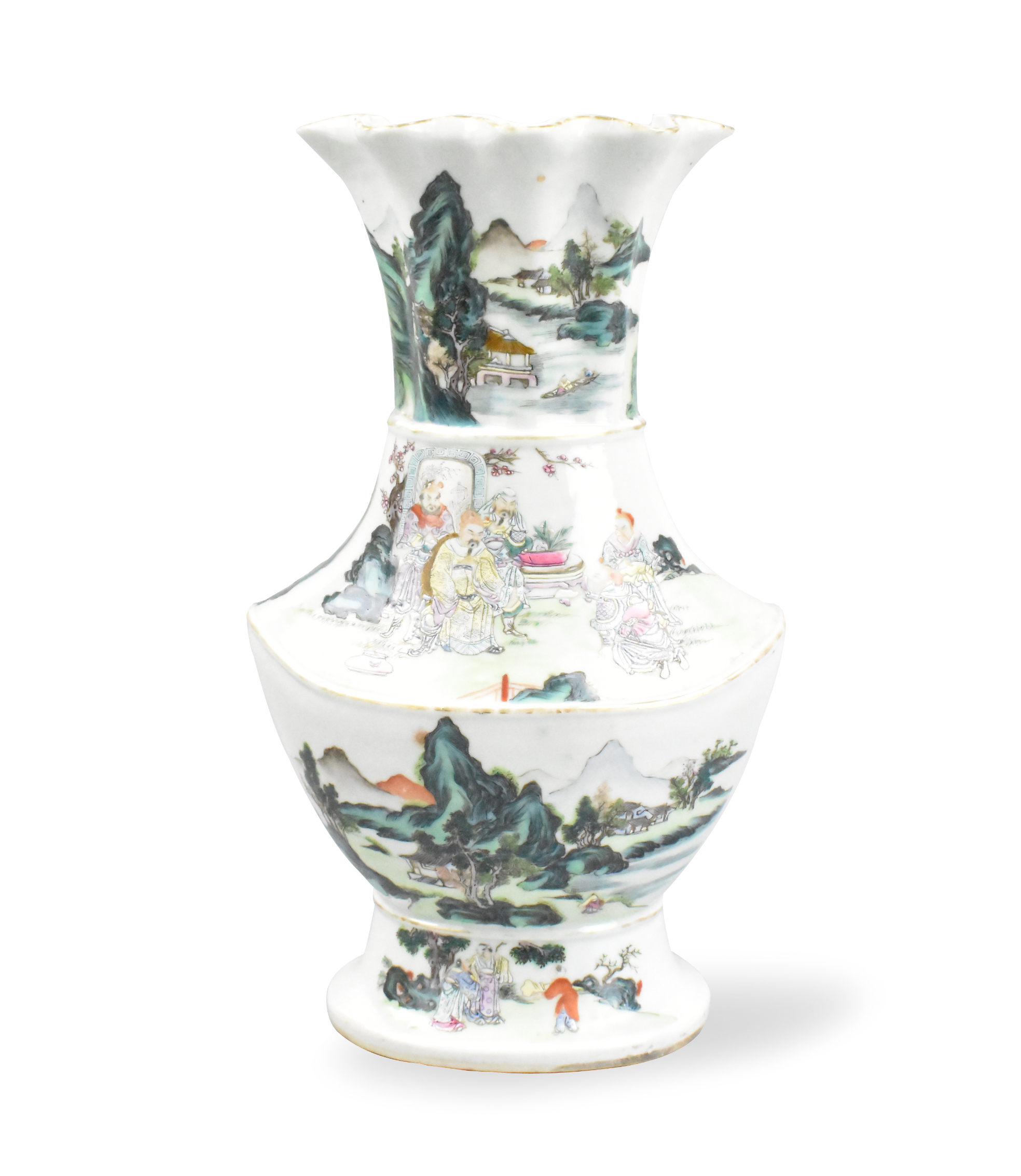 Appraisal: A Chinese famille rose flared rim vase Republic Period this