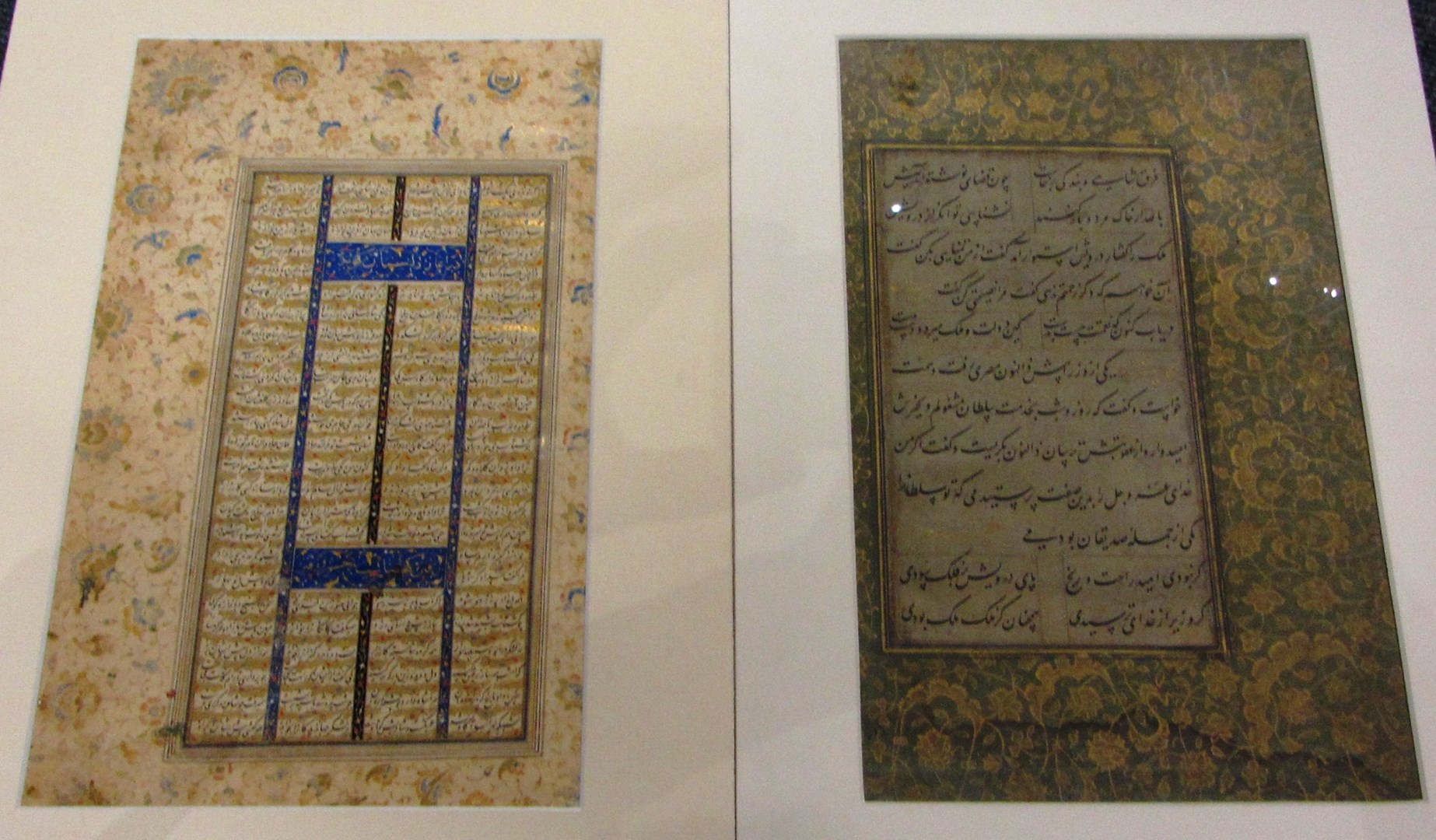 Appraisal: Two finely illuminated folios Safavid Iran th century the first