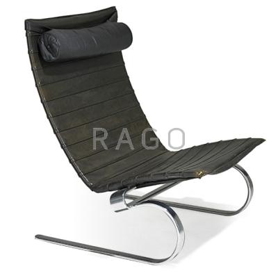 Appraisal: POUL KJAERHOLM - E KOLD CHRISTENSEN Lounge chair PK Denmark