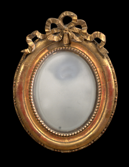 Appraisal: Napoleon III Carved Giltwood and Plaster Oval Looking Glass of