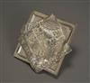 Appraisal: Gorham Sterling 'Trompe l'Oeil' Salver Providence Circa The square spot-hammered