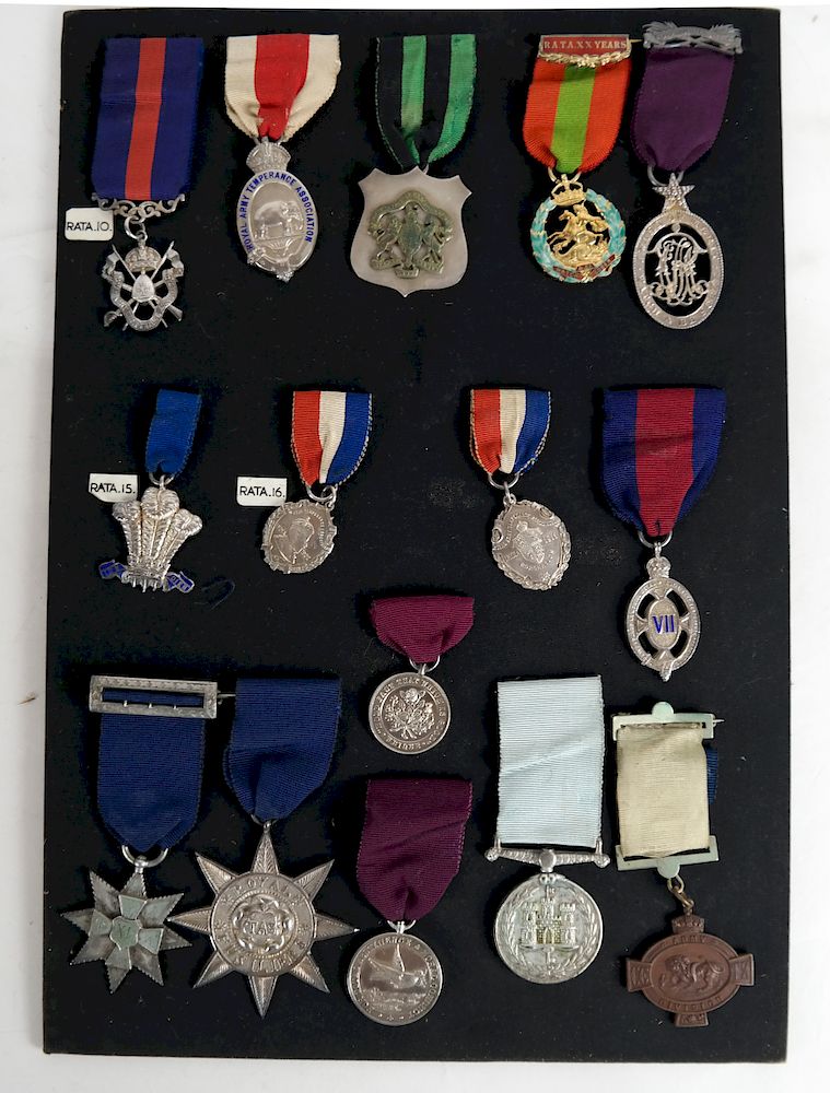 Appraisal: Collection Temperance Medals Group of Temperance medals approximately mounted on