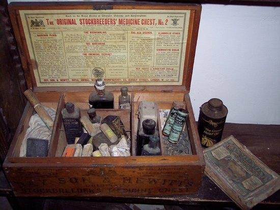 Appraisal: A Day Son Hewitt's Stockbreeders Medicine chest and contents including