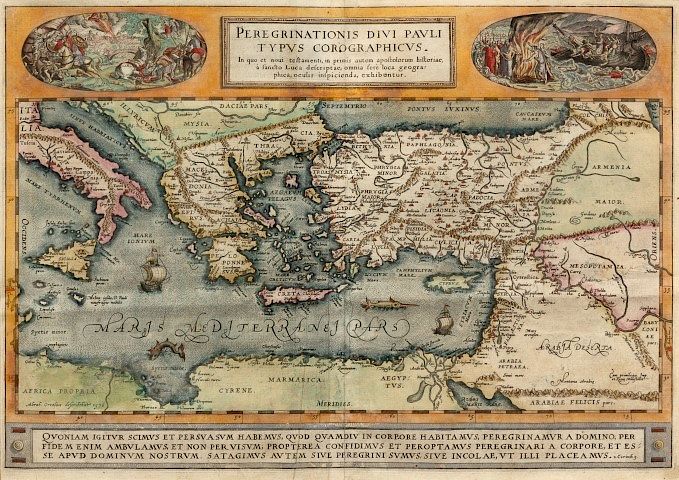 Appraisal: ORTELIUS Abraham - Peregrinationis divi pauli typis corographicus Antwerp ca