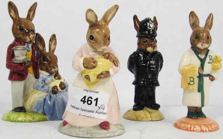 Appraisal: Royal Doulton Bunnykins Figures policeman Bunnykins DB Father Mother Victoria