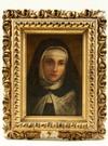 Appraisal: OOP - Bust Portrait of a Nun marked verso 'Painted