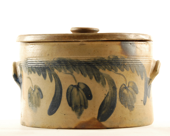 Appraisal: A th C Pennsylvania Stoneware Butter Crock with Lid from