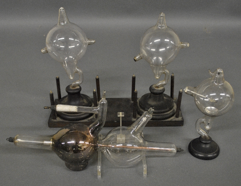 Appraisal: - Three pieces of glass scientific devices Largest h x