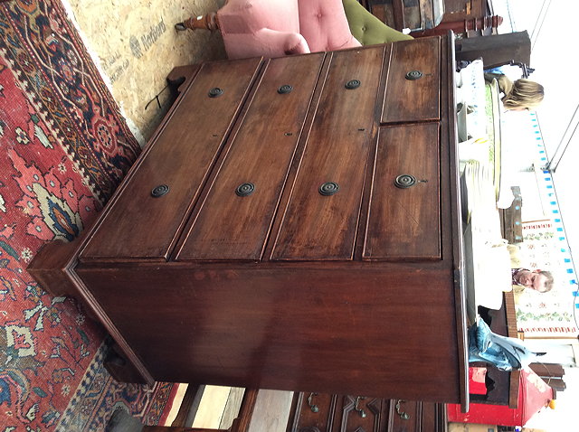 Appraisal: A TH CENTURY MAHOGANY CHEST of two short and three