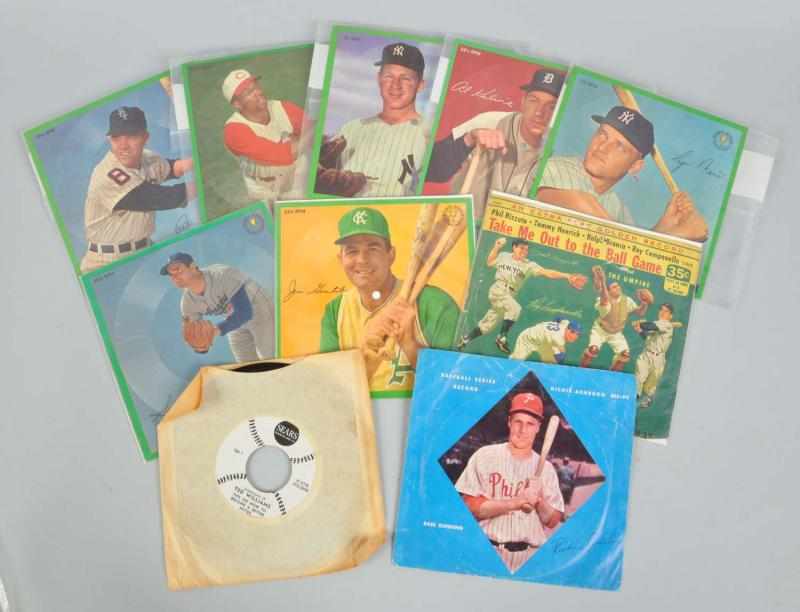 Appraisal: Lot of Vintage Baseball Records Description Includes Ted Williams tips