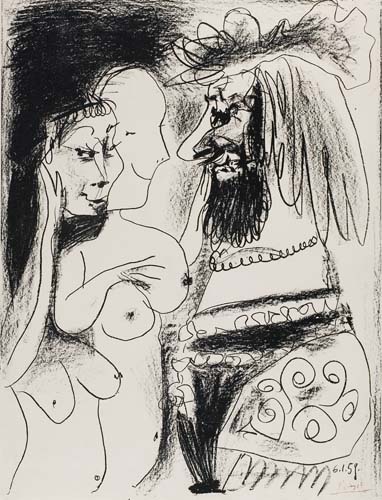 Appraisal: PABLO PICASSO Le Vieux Roi Lithograph x mm x inches