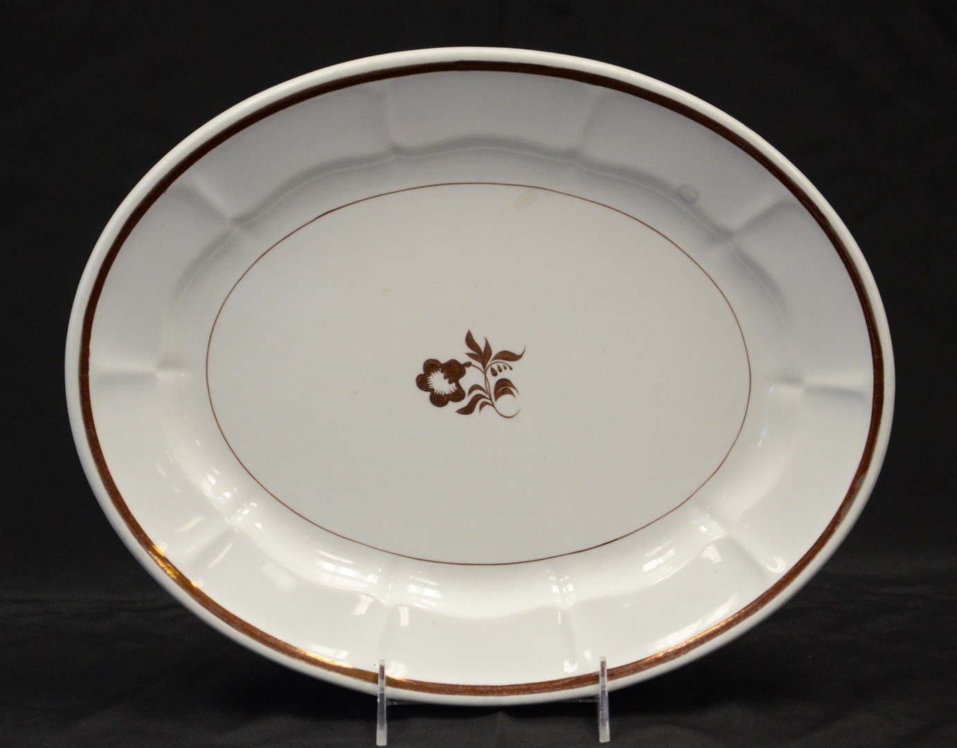 Appraisal: Elsmore Forster China Company Platter Morning Glory Pattern copper luster