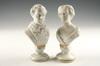 Appraisal: PAIR OF BISCUIT BUSTS - Pair of Vienna biscuit Empress