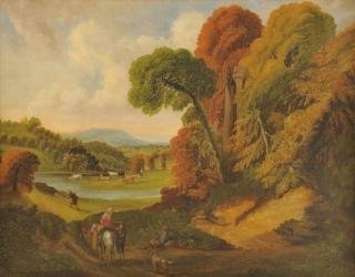 Appraisal: th Century Continental Landscape Oil th century oil on canvas