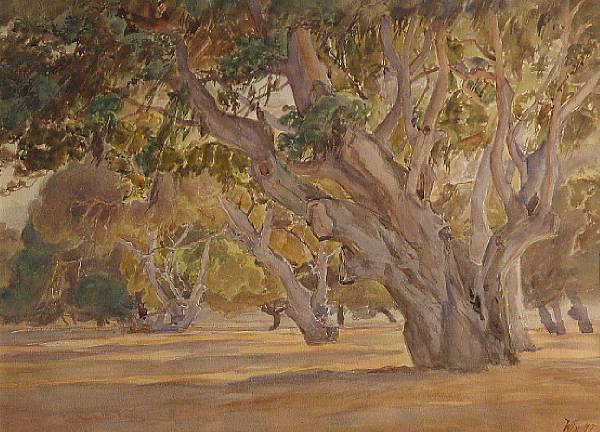 Appraisal: Henry Otto Wix German American - Shadowing Trees signed and