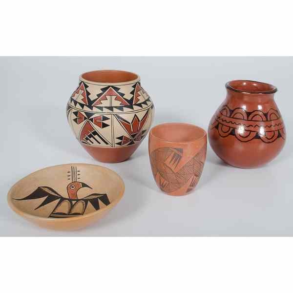 Appraisal: Collection of Puebloan Pottery lot of including a Jemez piece