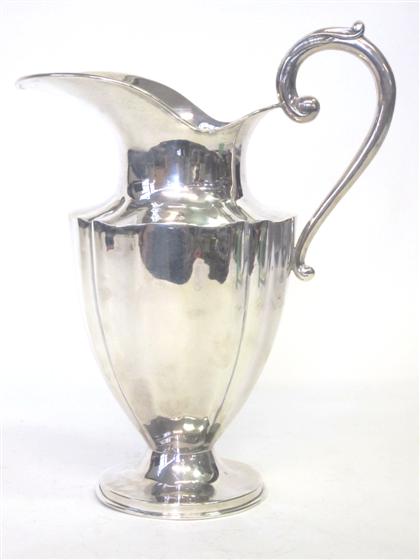 Appraisal: Sterling silver water pitcher conquistador mexico th century