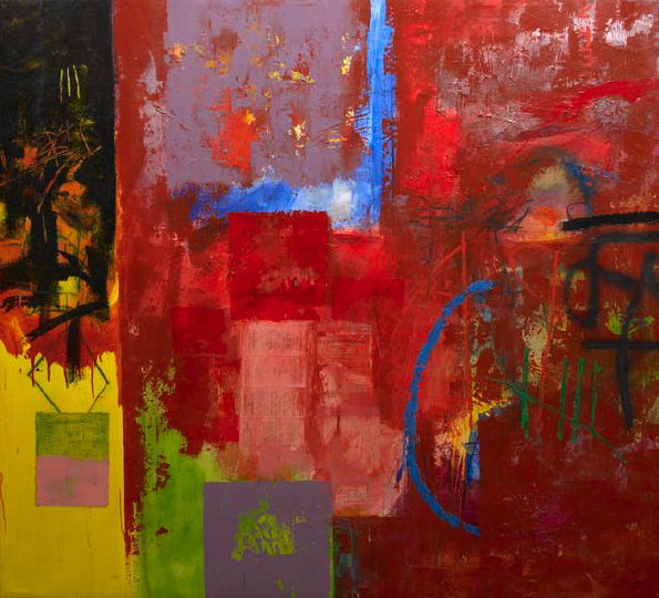 Appraisal: Allison Stewart American New Orleans Contemporary Zen Wall acrylic on